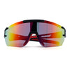 Mens Color Mirror Polarized Plastic Sport Wrap MTB Plastic Sunglasses