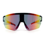 Mens Color Mirror Polarized Plastic Sport Wrap MTB Plastic Sunglasses