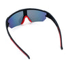 Mens Color Mirror Polarized Plastic Sport Wrap MTB Plastic Sunglasses