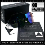 Mens Color Mirror Polarized Plastic Sport Wrap MTB Plastic Sunglasses