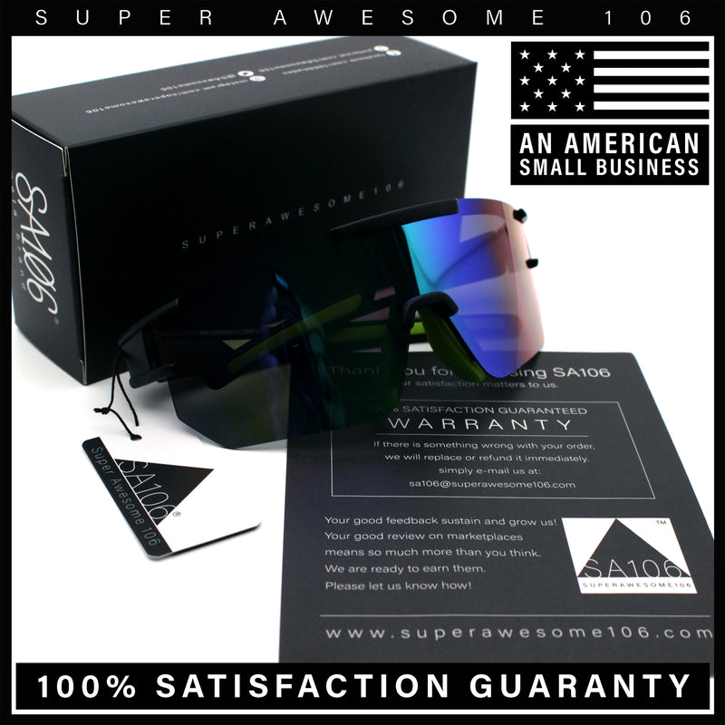 Mens Color Mirror Polarized Plastic Sport Wrap MTB Plastic Sunglasses