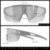 Mens Color Mirror Polarized Plastic Sport Wrap MTB Plastic Sunglasses