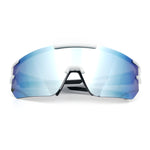 Mens Color Mirror Polarized Plastic Sport Wrap MTB Plastic Sunglasses