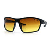 Xloop Mens HD+ Night Driving Amber Lens Wrap Around Sport Plastic Sunglasses
