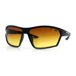Xloop Mens HD+ Night Driving Amber Lens Wrap Around Sport Plastic Sunglasses