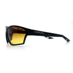 Xloop Mens HD+ Night Driving Amber Lens Wrap Around Sport Plastic Sunglasses