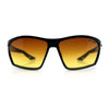 Xloop Mens HD+ Night Driving Amber Lens Wrap Around Sport Plastic Sunglasses