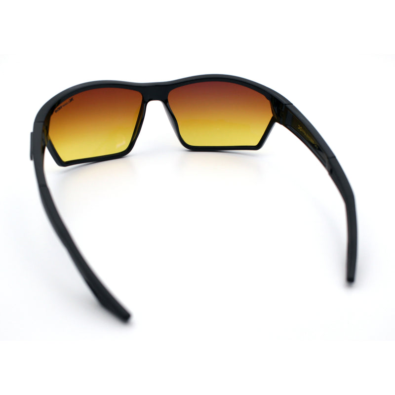 Xloop Mens HD+ Night Driving Amber Lens Wrap Around Sport Plastic Sunglasses