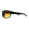 Xloop Mens HD+ Night Driving Amber Lens Wrap Around Sport Plastic Sunglasses