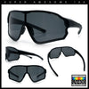 Mens Mirrored Classic Oversized Shield Windbreaker Wrap Plastic Sport Sunglasses