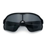 Mens Mirrored Classic Oversized Shield Windbreaker Wrap Plastic Sport Sunglasses