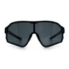 Mens Mirrored Classic Oversized Shield Windbreaker Wrap Plastic Sport Sunglasses