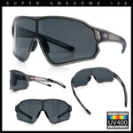 Mens Mirrored Classic Oversized Shield Windbreaker Wrap Plastic Sport Sunglasses