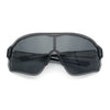 Mens Mirrored Classic Oversized Shield Windbreaker Wrap Plastic Sport Sunglasses