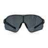 Mens Mirrored Classic Oversized Shield Windbreaker Wrap Plastic Sport Sunglasses