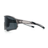 Mens Mirrored Classic Oversized Shield Windbreaker Wrap Plastic Sport Sunglasses