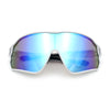 Mens Mirrored Classic Oversized Shield Windbreaker Wrap Plastic Sport Sunglasses