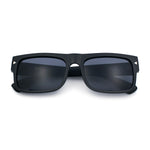 Locs Mens Square Rectangle Horn Rim Gangster Pot Leaf Camo Arm Sunglasses