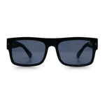 Locs Mens Square Rectangle Horn Rim Gangster Pot Leaf Camo Arm Sunglasses