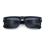 Locs Mens Square Rectangle Horn Rim Gangster Pot Leaf Camo Arm Sunglasses