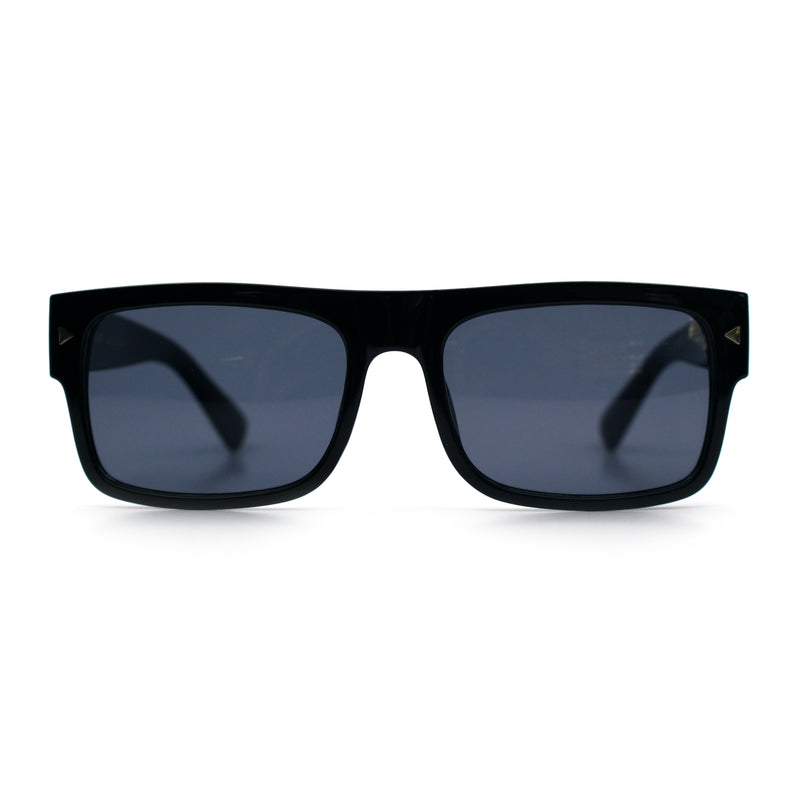 Locs Mens Square Rectangle Horn Rim Gangster Pot Leaf Camo Arm Sunglasses