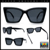 Womens Oversized Rectangle Cat Eye Plastic Retro Mod Minimal Sunglasses