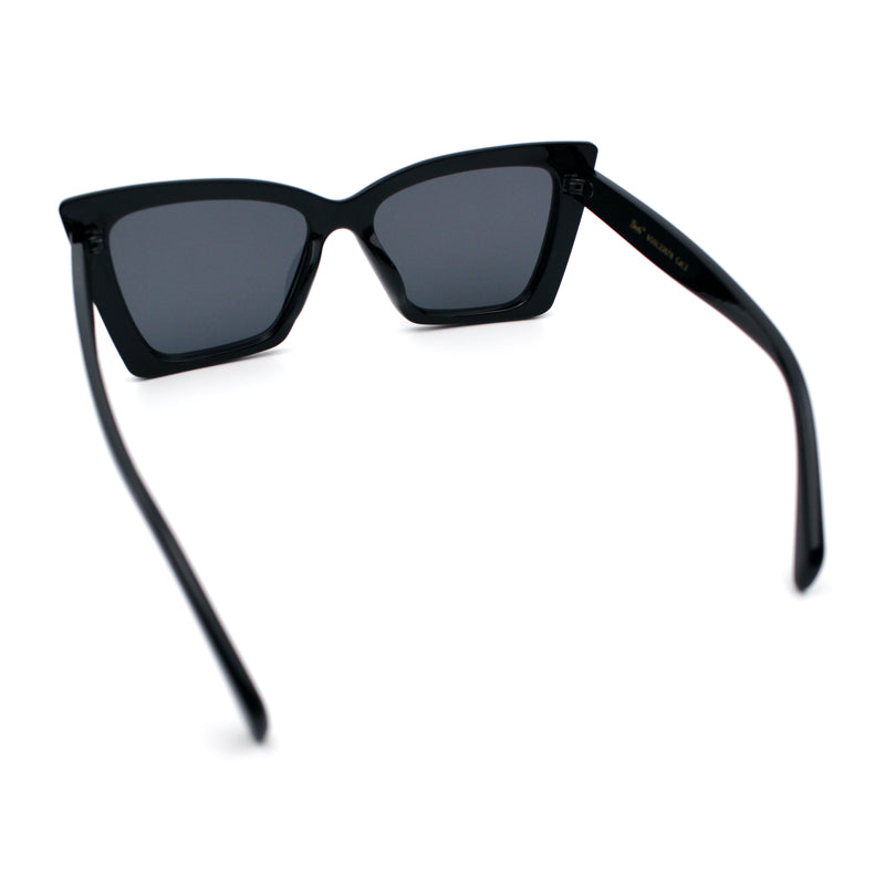 Womens Oversized Rectangle Cat Eye Plastic Retro Mod Minimal Sunglasses
