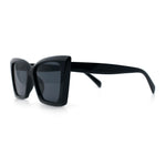 Womens Oversized Rectangle Cat Eye Plastic Retro Mod Minimal Sunglasses