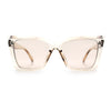 Womens Oversized Rectangle Cat Eye Plastic Retro Mod Minimal Sunglasses