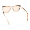 Womens Oversized Rectangle Cat Eye Plastic Retro Mod Minimal Sunglasses