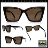Womens Oversized Rectangle Cat Eye Plastic Retro Mod Minimal Sunglasses