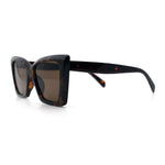 Womens Oversized Rectangle Cat Eye Plastic Retro Mod Minimal Sunglasses