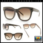 Womens Floral Star Metal Stud Jewel Arm Boyfriend Horn Rim Rectangle Sunglasses