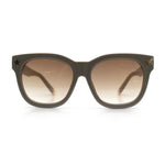 Womens Floral Star Metal Stud Jewel Arm Boyfriend Horn Rim Rectangle Sunglasses