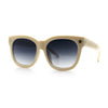 Womens Floral Star Metal Stud Jewel Arm Boyfriend Horn Rim Rectangle Sunglasses