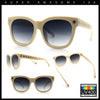 Womens Floral Star Metal Stud Jewel Arm Boyfriend Horn Rim Rectangle Sunglasses