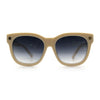 Womens Floral Star Metal Stud Jewel Arm Boyfriend Horn Rim Rectangle Sunglasses