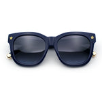 Womens Floral Star Metal Stud Jewel Arm Boyfriend Horn Rim Rectangle Sunglasses