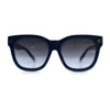 Womens Floral Star Metal Stud Jewel Arm Boyfriend Horn Rim Rectangle Sunglasses