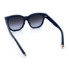 Womens Floral Star Metal Stud Jewel Arm Boyfriend Horn Rim Rectangle Sunglasses