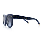 Womens Floral Star Metal Stud Jewel Arm Boyfriend Horn Rim Rectangle Sunglasses