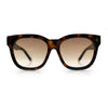 Womens Floral Star Metal Stud Jewel Arm Boyfriend Horn Rim Rectangle Sunglasses