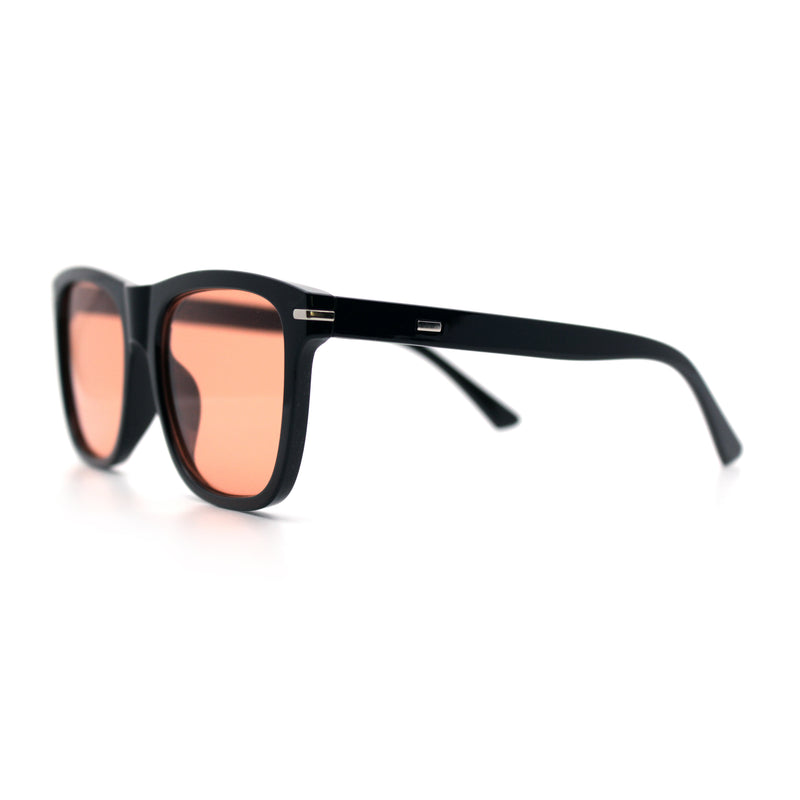 Classic Retro Oversized Horn Rim Hipster Plastic Rectangular Sunglasses