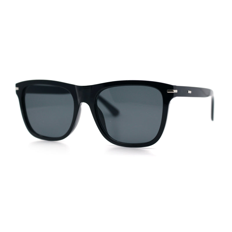 Classic Retro Oversized Horn Rim Hipster Plastic Rectangular Sunglasses
