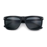 Classic Retro Oversized Horn Rim Hipster Plastic Rectangular Sunglasses