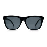 Classic Retro Oversized Horn Rim Hipster Plastic Rectangular Sunglasses