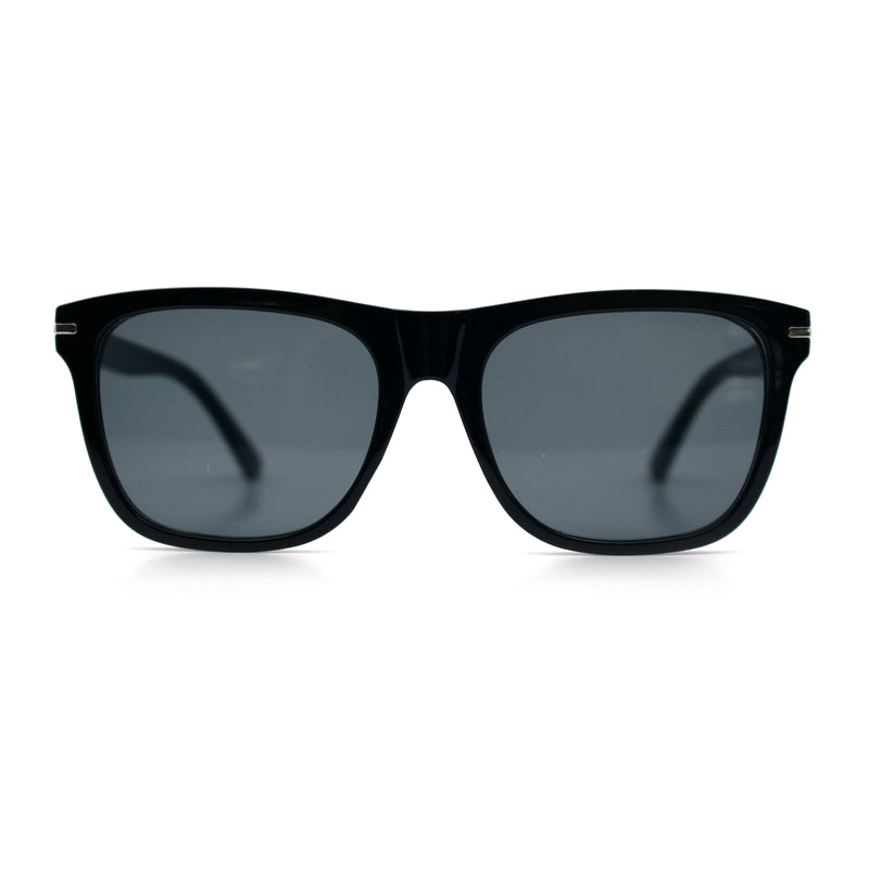 Classic Retro Oversized Horn Rim Hipster Plastic Rectangular Sunglasses