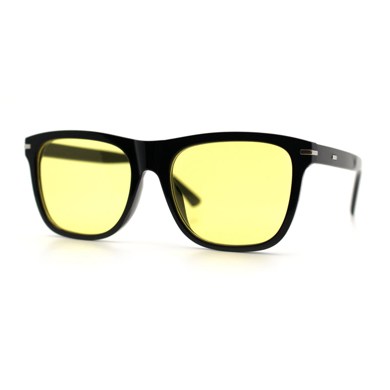 Classic Retro Oversized Horn Rim Hipster Plastic Rectangular Sunglasses
