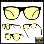 Classic Retro Oversized Horn Rim Hipster Plastic Rectangular Sunglasses