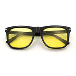 Classic Retro Oversized Horn Rim Hipster Plastic Rectangular Sunglasses